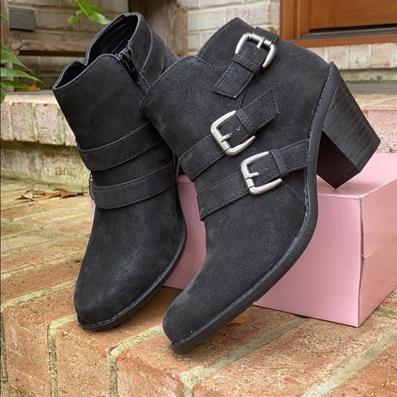Crown Vintage Black Suede Booties